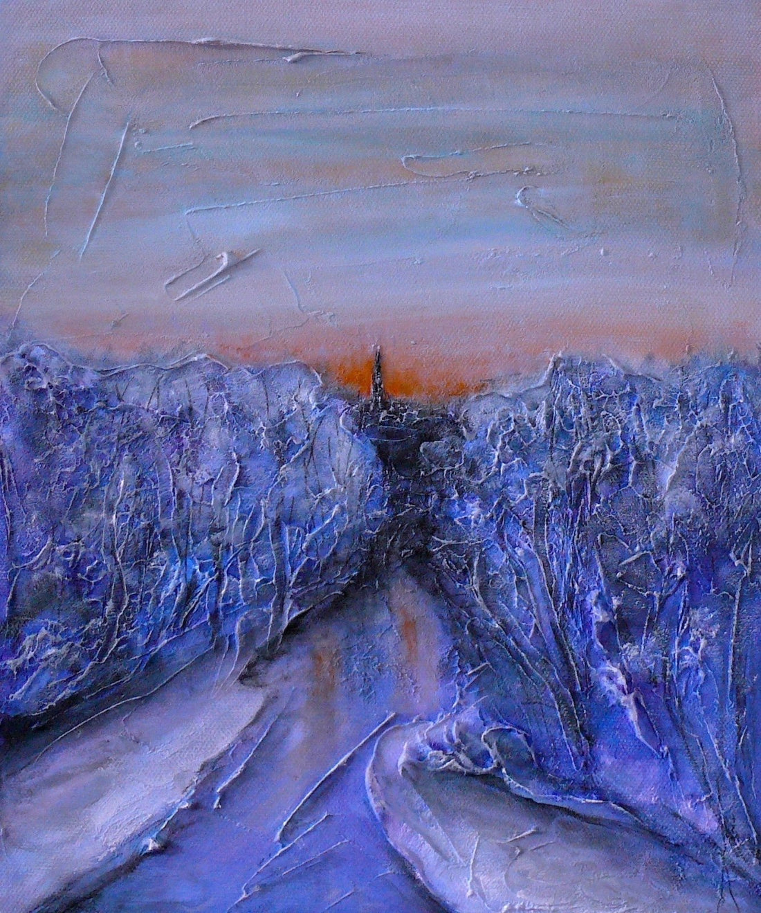 A Frozen River Kelvin Glasgow Painting Fine Art Prints