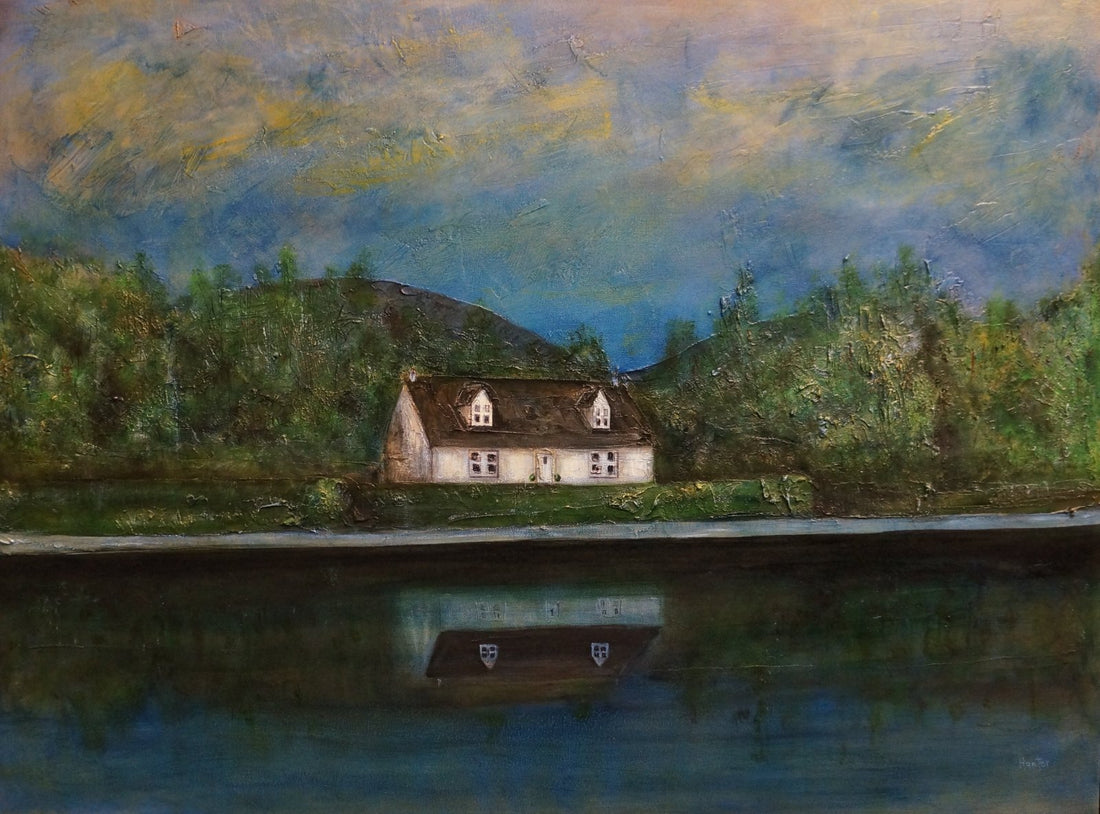 A Loch Lomond Cottage Painting Fine Art Prints