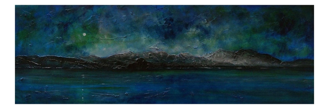 A Prussian Arran Night Scotland Panoramic Fine Art Prints | An Artwork from Scotland by Scottish Artist Hunter