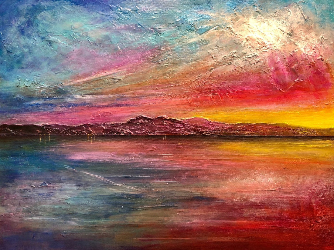 Arran Sunset ii Painting Fine Art Prints