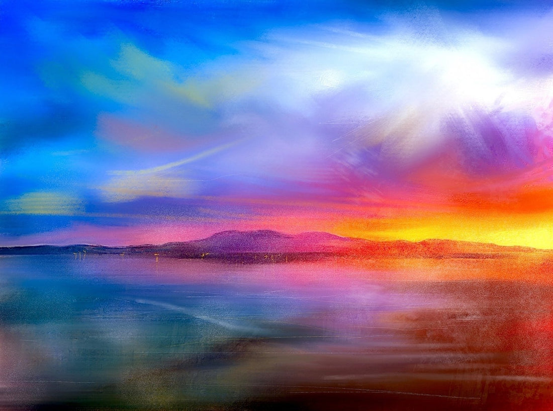 Arran Sunset Painting Fine Art Prints
