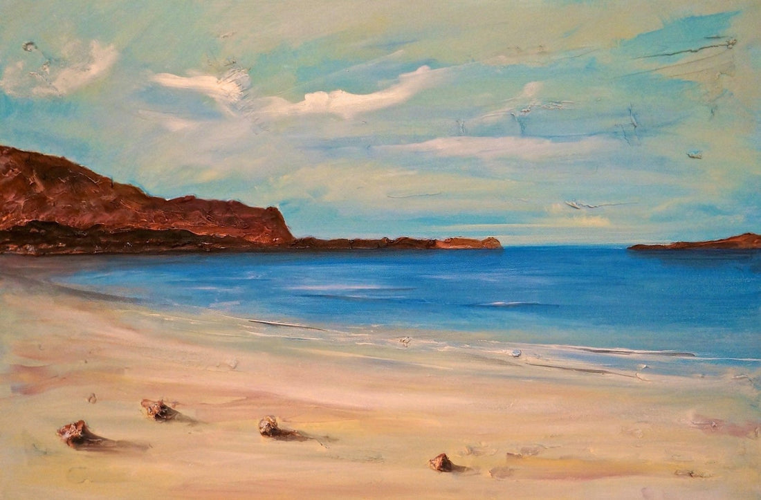 Bosta Beach Lewis Painting Fine Art Prints | An Artwork from Scotland by Scottish Artist Hunter