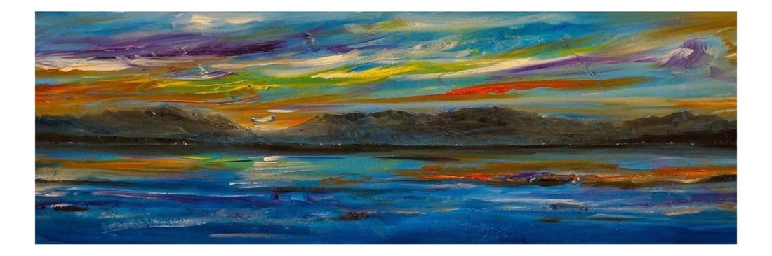 Clyde Summer Dusk Scotland Panoramic Fine Art Prints | An Artwork from Scotland by Scottish Artist Hunter