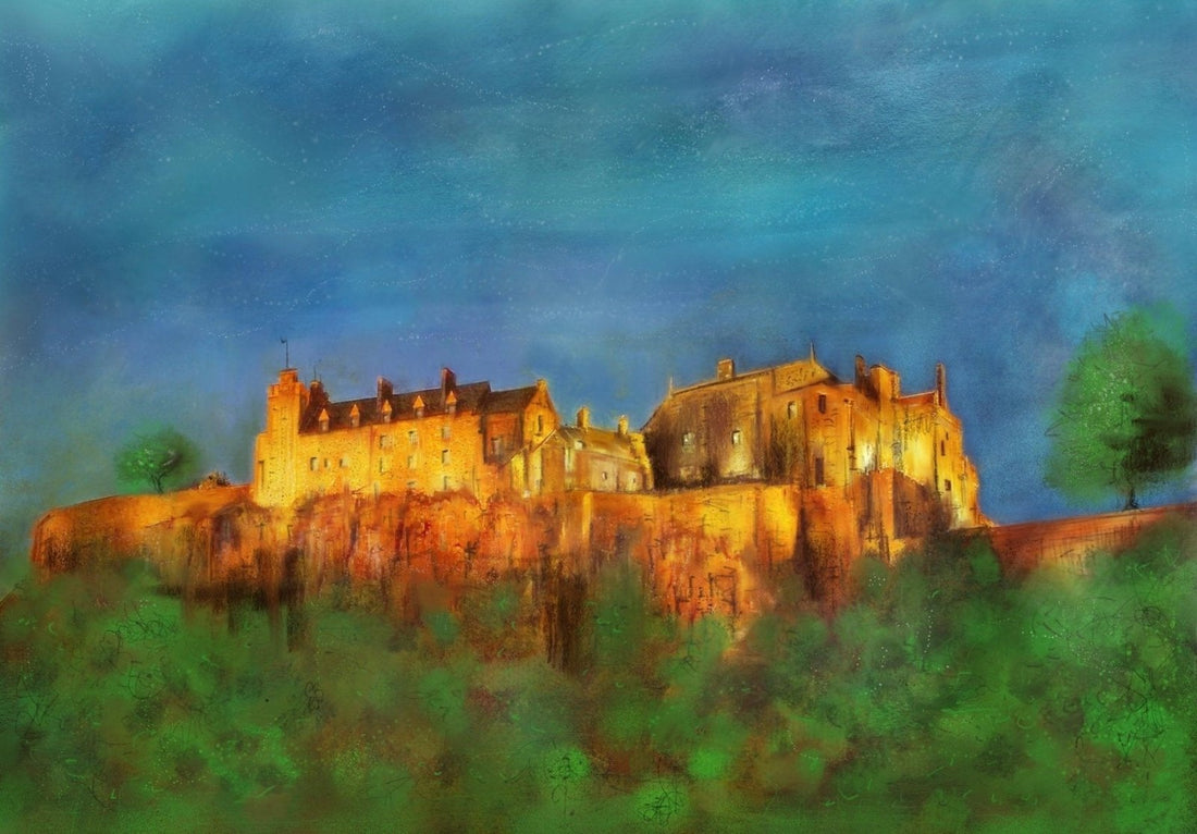Stirling Castle Painting Fine Art Prints | An Artwork from Scotland by Scottish Artist Hunter